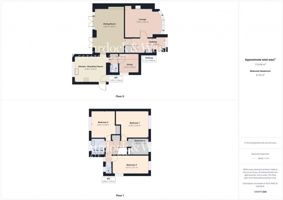 Floorplan for Chamwells Walk, Longlevens, Gloucester