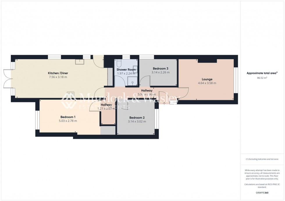 Floorplan for Kaybourne Crescent, Churchdown, Gloucester