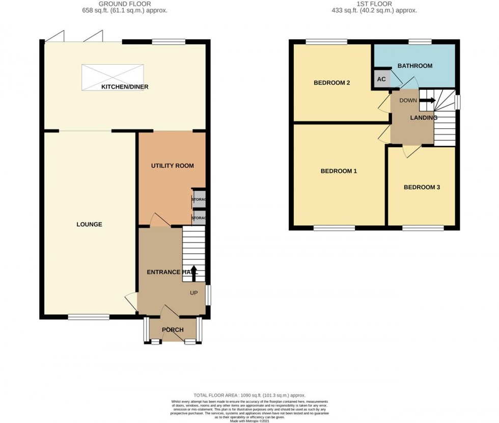 Floorplan for Green Close, Brockworth, Gloucester