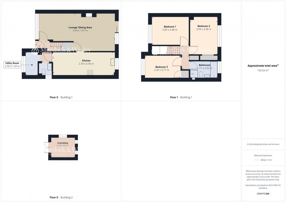 Floorplan for Fieldcote Drive, Hucclecote, Gloucester