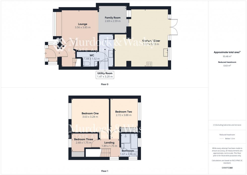 Floorplan for Wilkes Avenue, Hucclecote, Gloucester