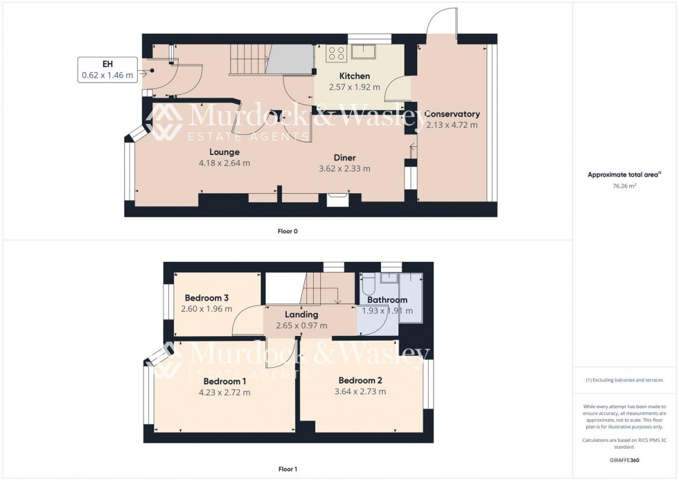 Floorplan for Park Avenue, Longlevens, Gloucester