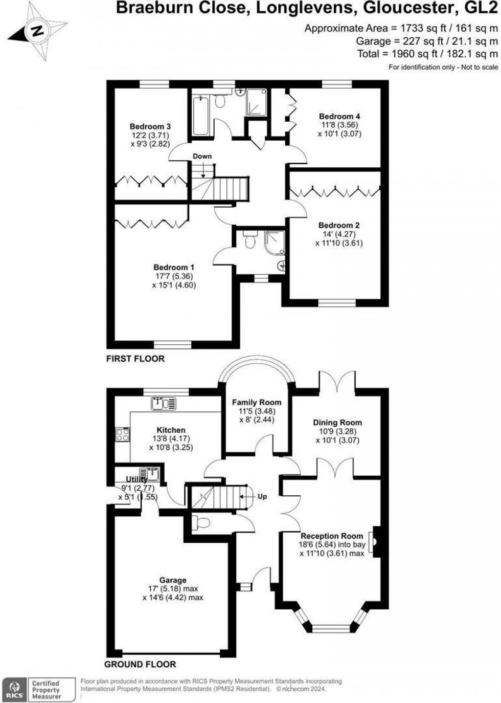 Floorplan for Braeburn Close, Longlevens, Gloucester