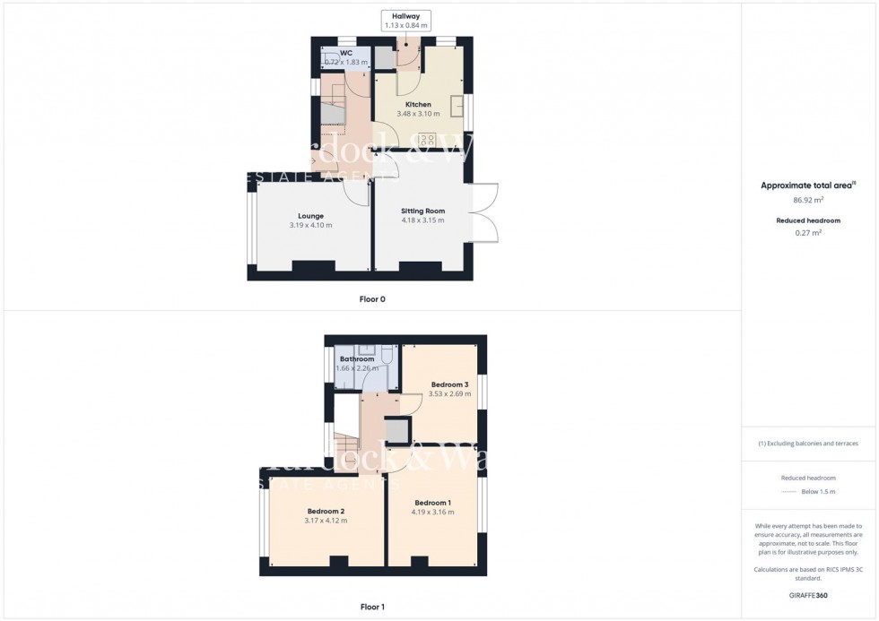 Floorplan for Chosen Drive, Churchdown, Gloucester