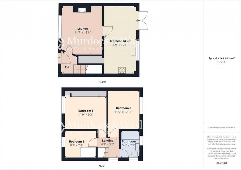 Floorplan for Wilkes Avenue, Hucclecote, Gloucester